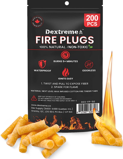 Dextreme Fire Plugs Fire Starting Tinder