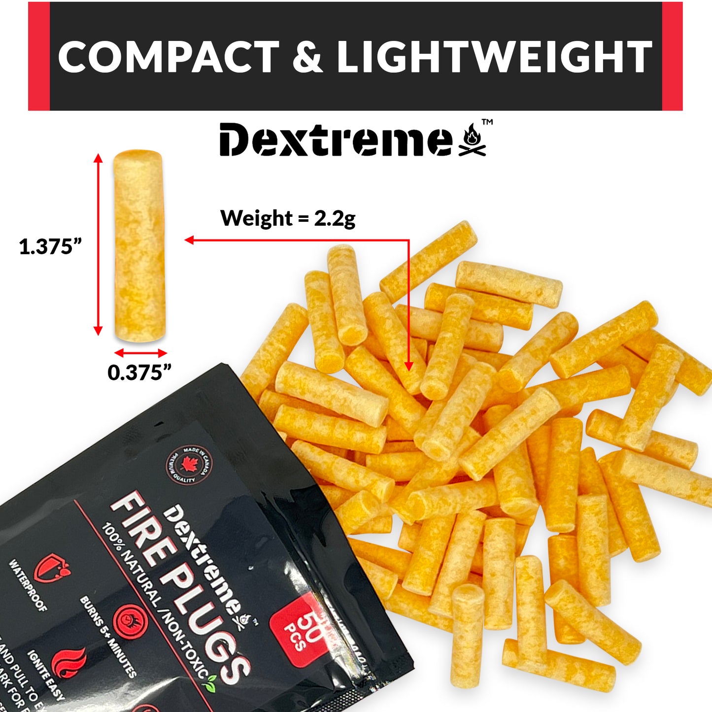 Dextreme Fire Plugs Fire Starting Tinder