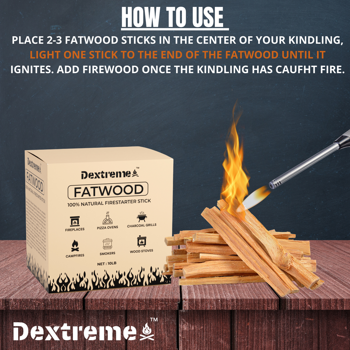 Dextreme Fatwood Fire Starter 10 lbs